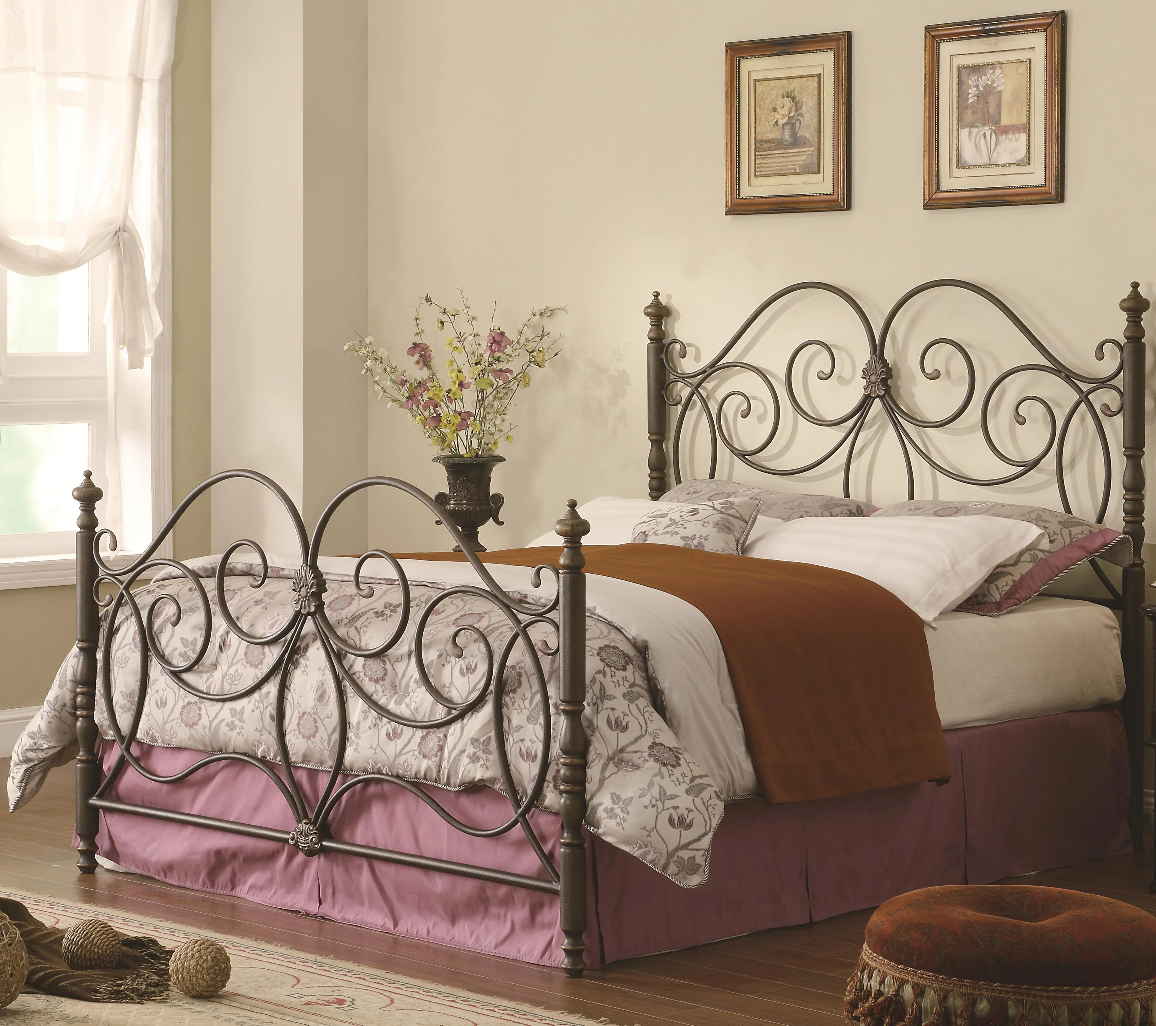 Coaster Iron Beds and Headboards 300258Q+9602QK Queen Iron Bed with